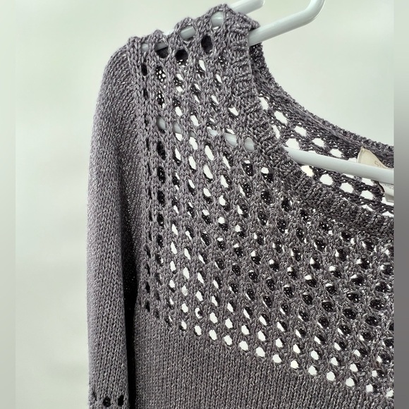 Chico’s light purplish grey sweater long sleeve size 1 - Picture 2 of 9